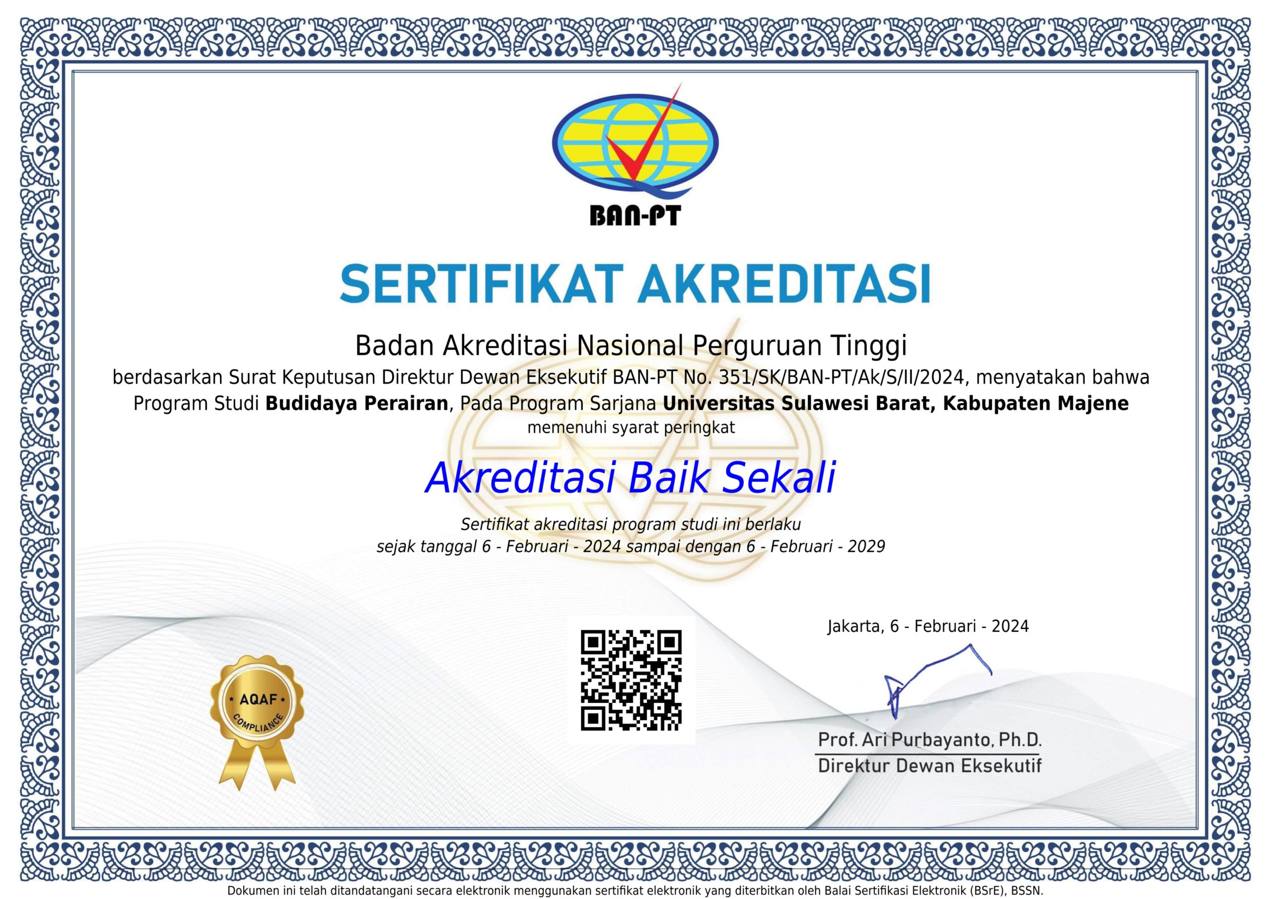 Akreditasi Budidaya Perairan
